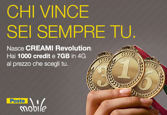 PosteMobile - annunciata la nuova offerta 'Creami Revolution'