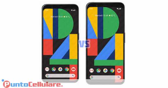 Confronto Google Pixel 4 VS Google Pixel 4 XL