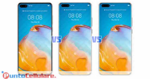 Confronto Huawei P40 VS Huawei P40 Pro VS Huawei P40 Pro+