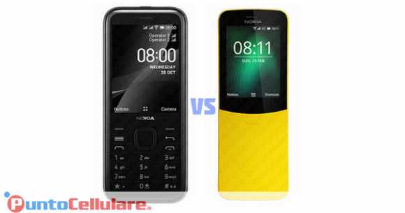 Confronto Nokia 8000 4G VS Nokia 8110 (2018)