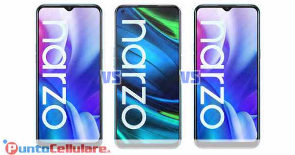 Confronto Realme Narzo 20 VS Narzo 20 Pro VS Narzo 20A