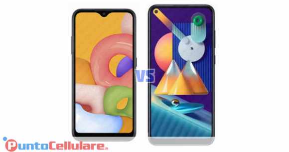 Confronto Samsung Galaxy A01 VS Samsung Galaxy M01