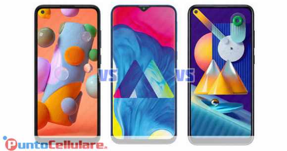 Confronto Samsung Galaxy A11 VS Galaxy M10 VS Galaxy M11