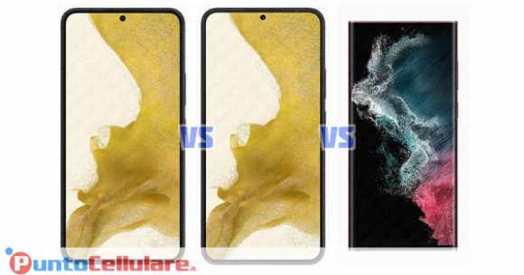 Confronto Samsung Galaxy S22 Ultra VS Galaxy S22 VS Galaxy S22+