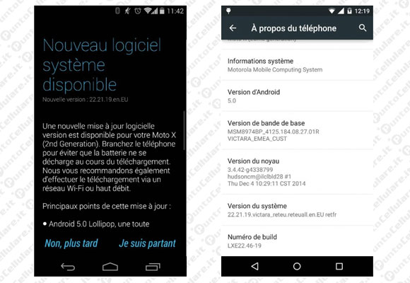 Android 5.0 Lollipop Moto X