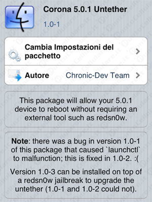 Corona 5.0.1 Untether