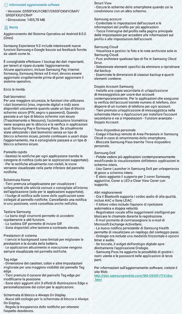 Galaxy S8 Android Oreo