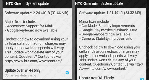 HTC One HTC One Mini