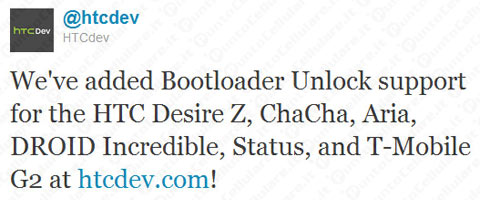 HTC sblocco bootloader