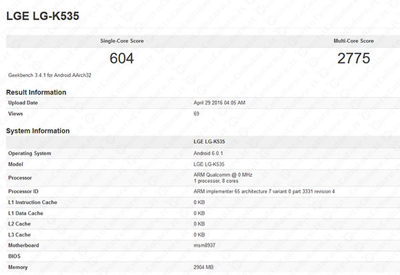 LG K530 LG K535
