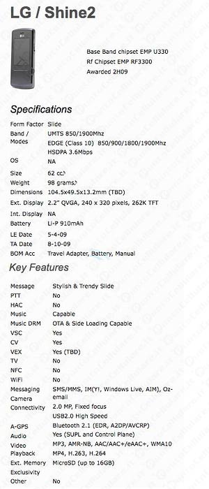 LG Shine 2