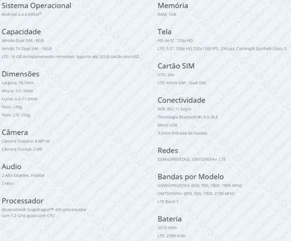 Motorola Moto G 2014 LTE 4G