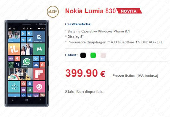Nokia Lumia 830