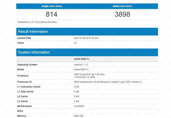 Nubia NX617J