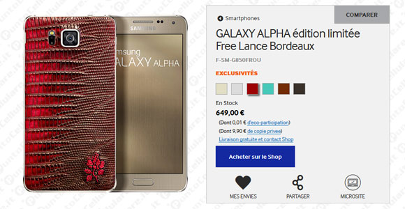 Samsung Galaxy Alpha Limited Edition Fre