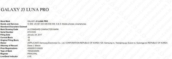 Samsung Galaxy J3 Luna Pro