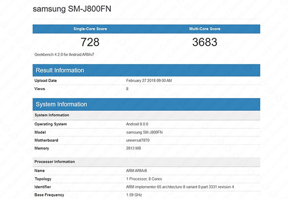 Samsung Galaxy J8 2018