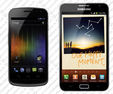 Samsung Galaxy Nexus e Galaxy Note