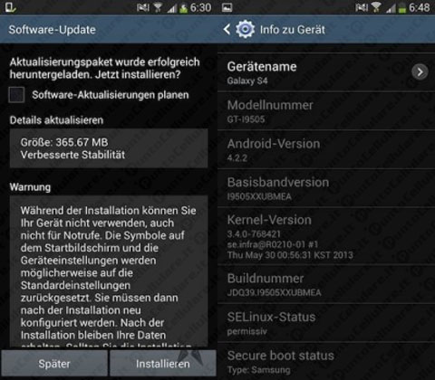 Samsung Galaxy S 4 XXUBMEA
