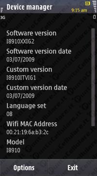 Samsung Omnia HD I8910XXIG2