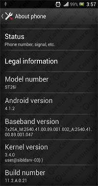 Sony Xperia J Android 4.1.2 Jelly Bean