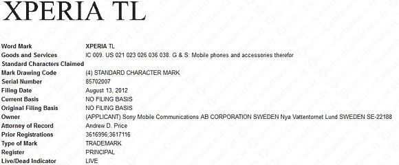 Sony Xperia TL - in arrivo un nuovo smartphone Android ?