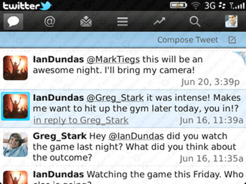 Twitter 2.0 Beta per BlackBerry