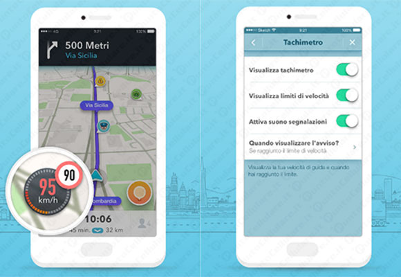 Waze limiti di velocita