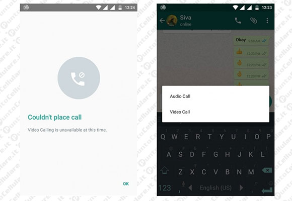 WhatsApp videochiamate