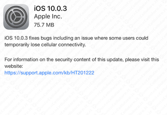 iOS 10.0.3