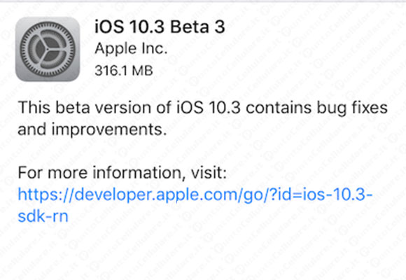 iOS 10.3 beta 3