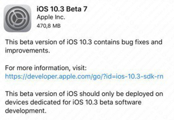 iOS 10.3 beta 7