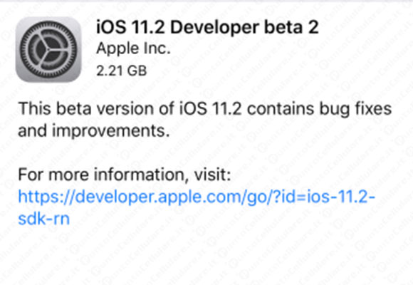 iOS 11.2 beta 2