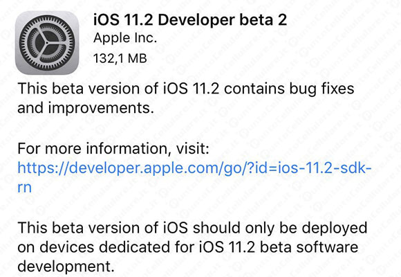 iOS 11.2 beta 2
