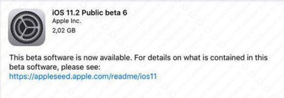 iOS 11.2 beta 6