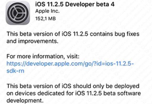iOS 11.2.5 beta 4