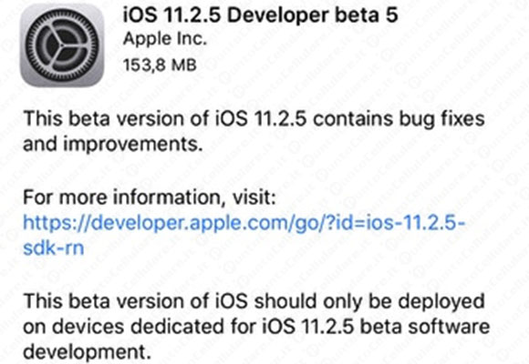iOS 11.2.5 beta 5