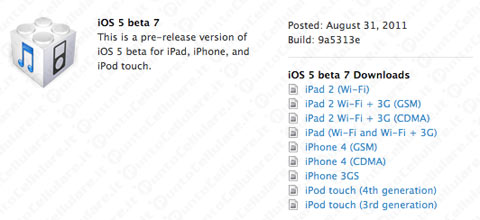 iOS 5 beta 7