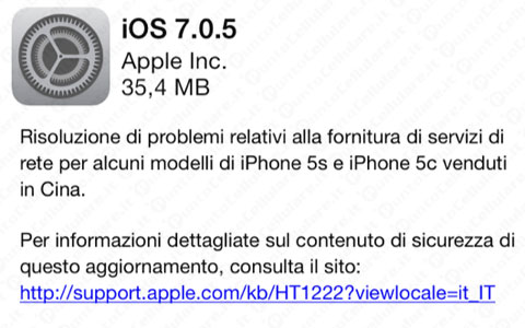 iOS 7.0.5