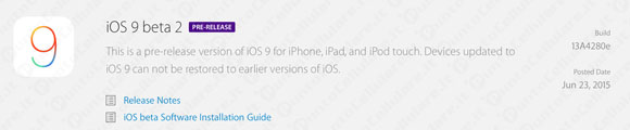 iOS 9 e watchOS 2