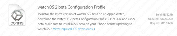 iOS 9 e watchOS 2