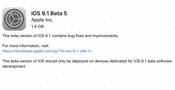 iOS 9.1 beta 5