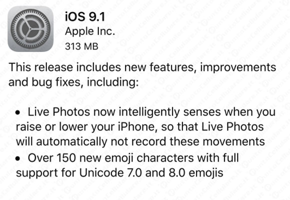 iOS 9.1