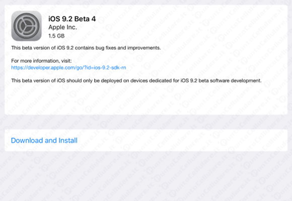 iOS 9.2 beta 4