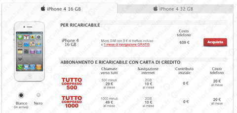 iPhone 4 bianco
