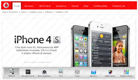 iPhone 4S Vodafone