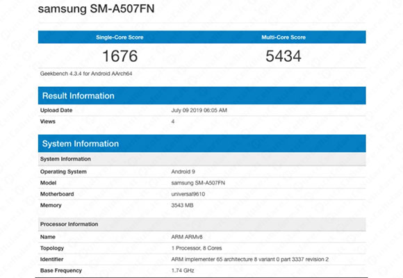 samsung a50s antutu score