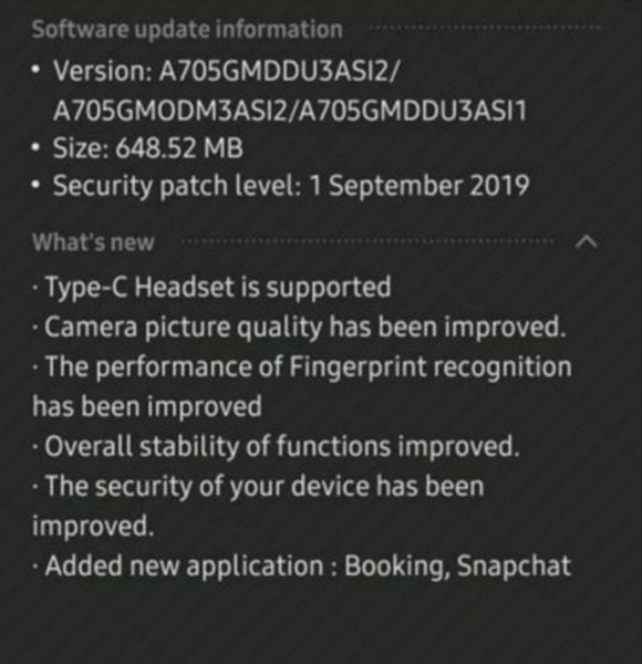 samsung galaxy a70