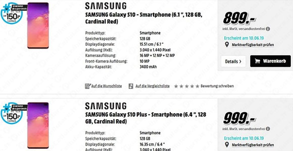 samsung galaxy s10 cardinal red