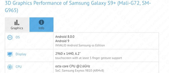 samsung galaxy s9 android pie